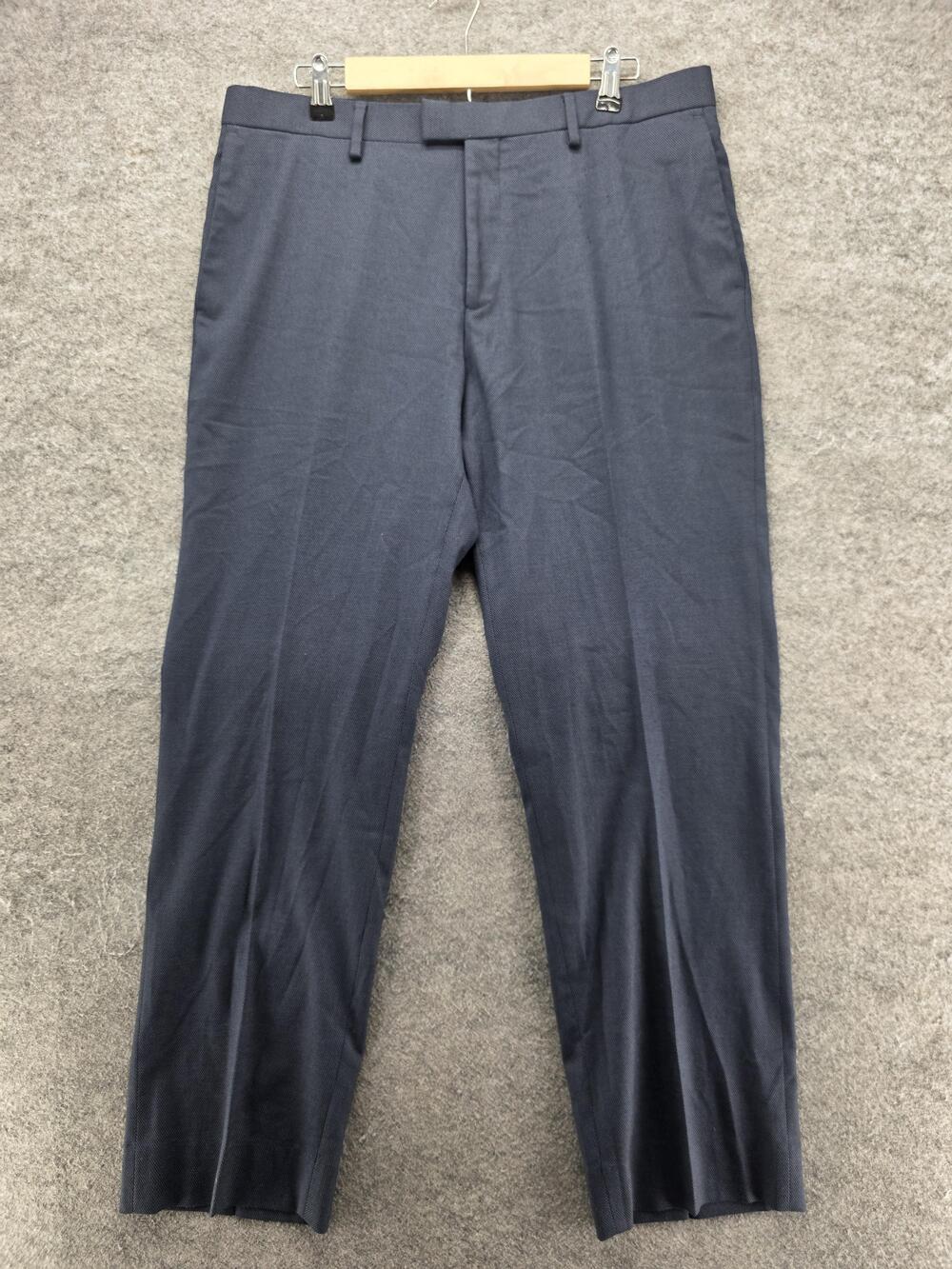 Banana Republic Dress Pants Mens 34x30 Blue Slim Fit Microfiber Tapered